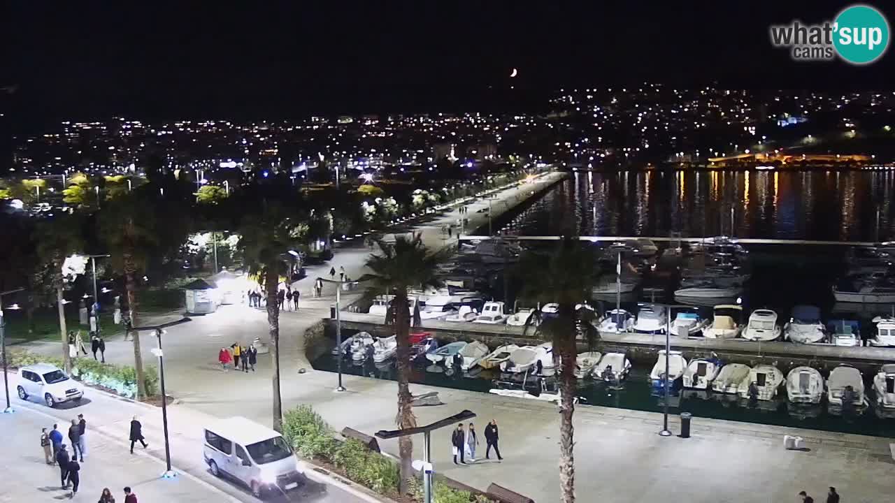 Webcam Koper – Panorama of the marina and promenade from the Grand Hotel Koper