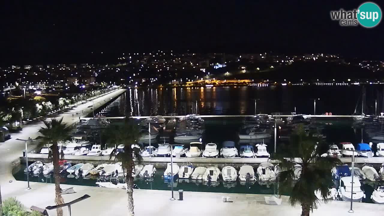 Webcam Koper – Panorama of the marina and promenade from the Grand Hotel Koper