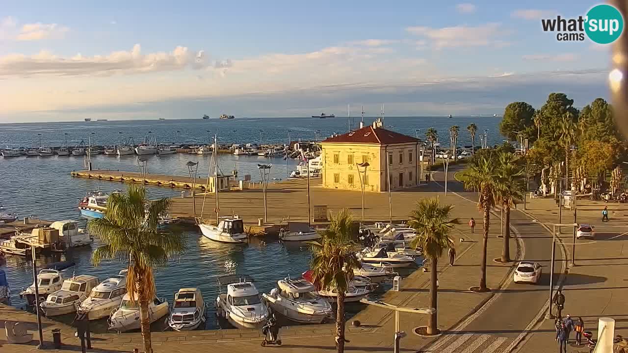 Spletna kamera Koper – Panorama na marino in promenado s Hotela Grand Koper