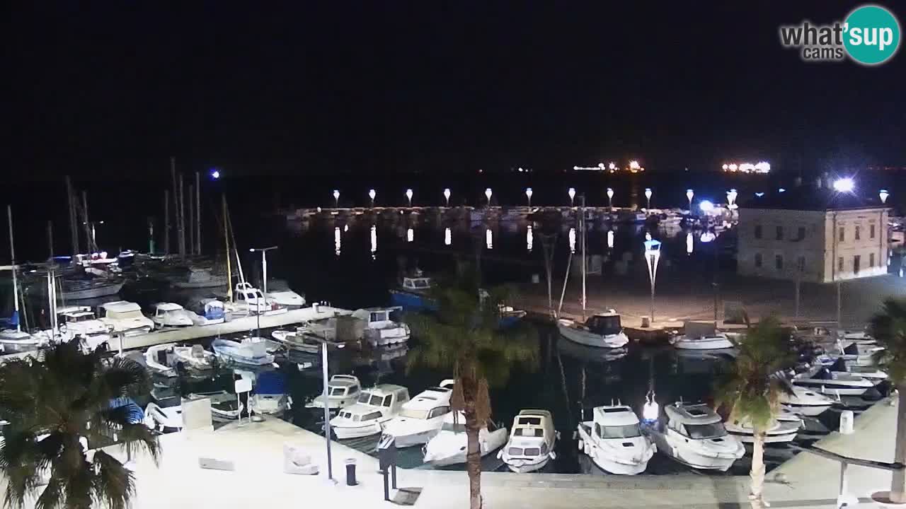 Camera en vivo Koper – puerto deportivo y paseo marítimo desde el Hotel Grand Koper