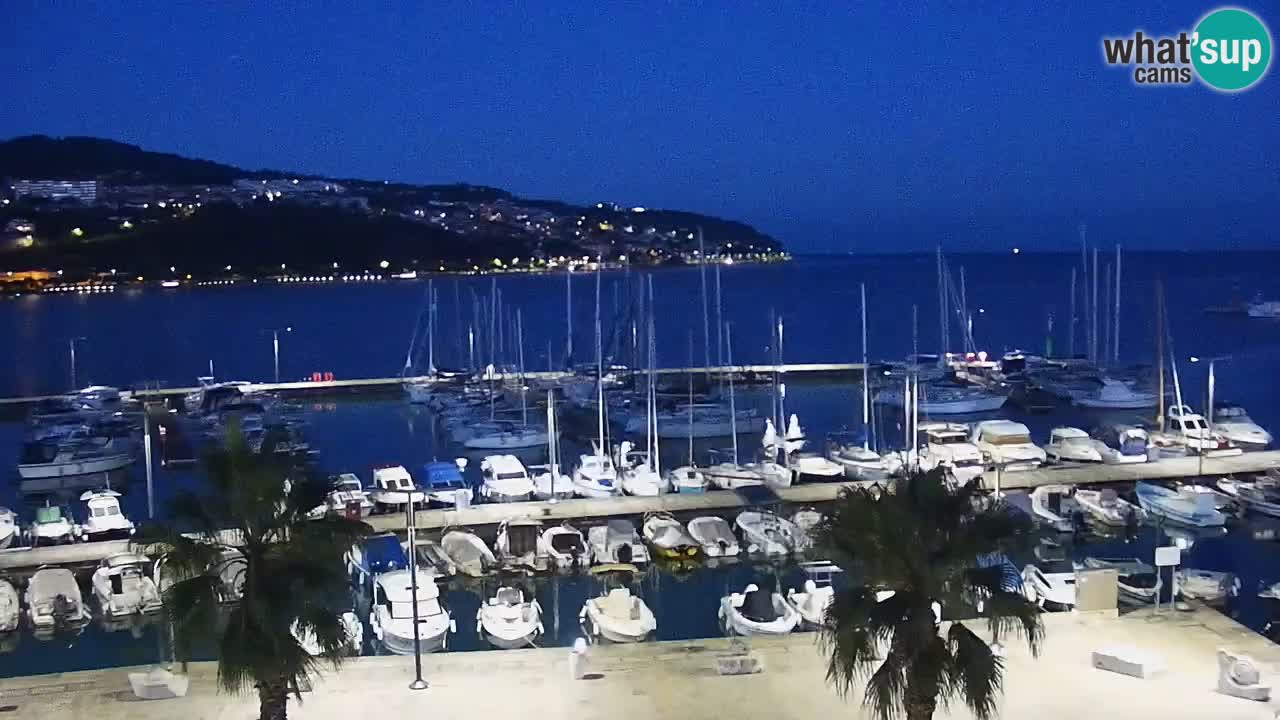 Spletna kamera Koper – Panorama na marino in promenado s Hotela Grand Koper