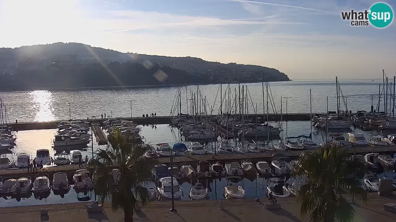 Spletna kamera Koper – Panorama na marino in promenado s Hotela Grand Koper