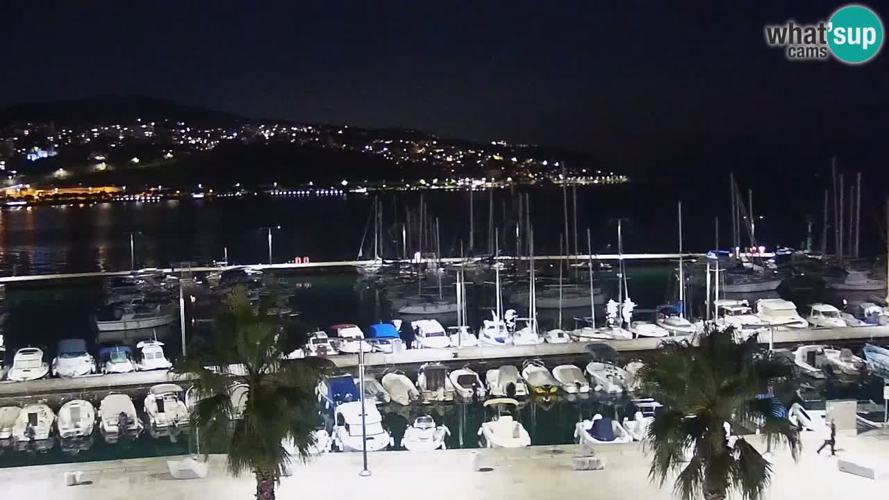 Webcam Koper – Panorama of the marina and promenade from the Grand Hotel Koper