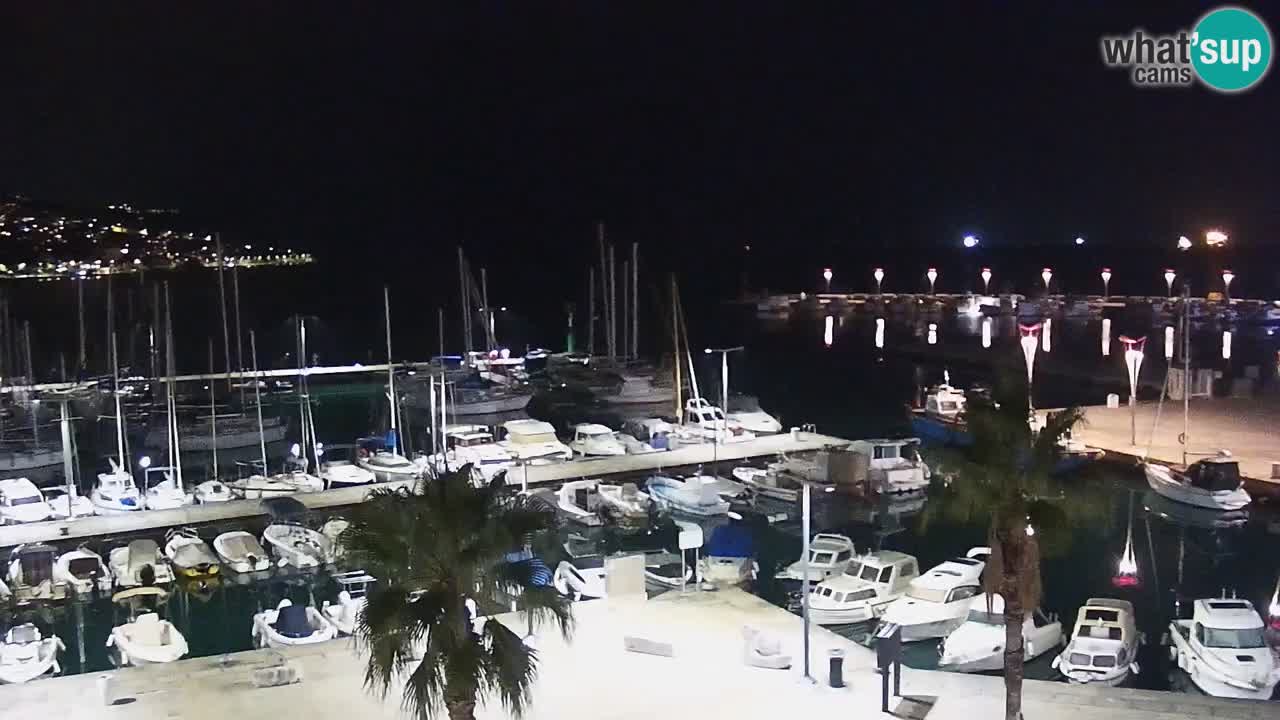Webcam Koper – Panorama de la marina et de la promenade depuis le Grand Hotel Koper