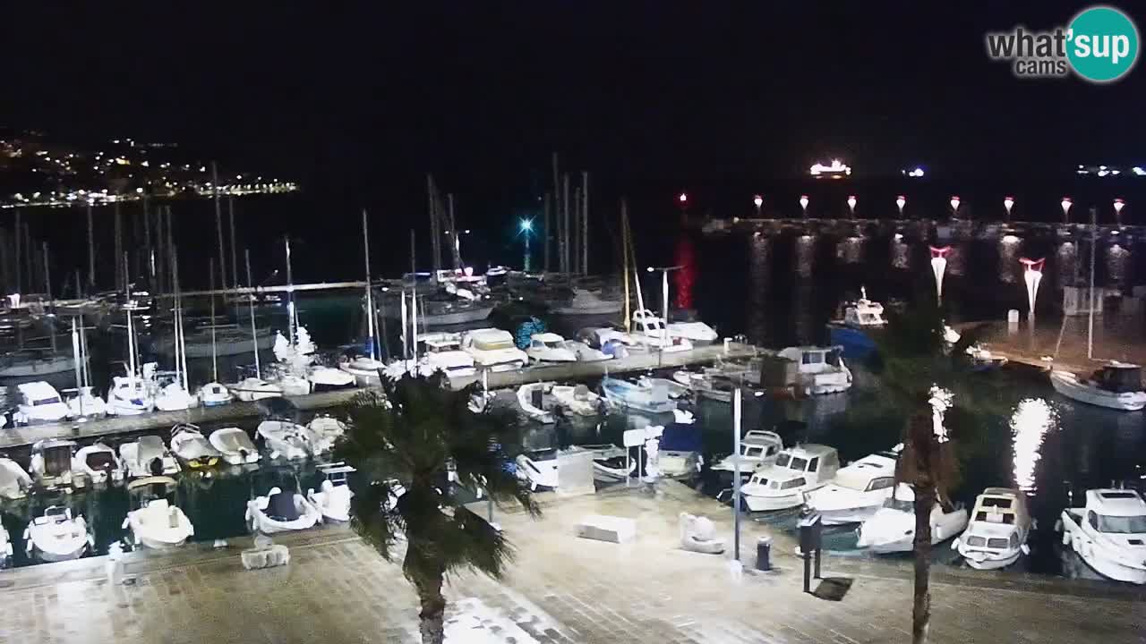 Webcam Koper – Panorama de la marina et de la promenade depuis le Grand Hotel Koper