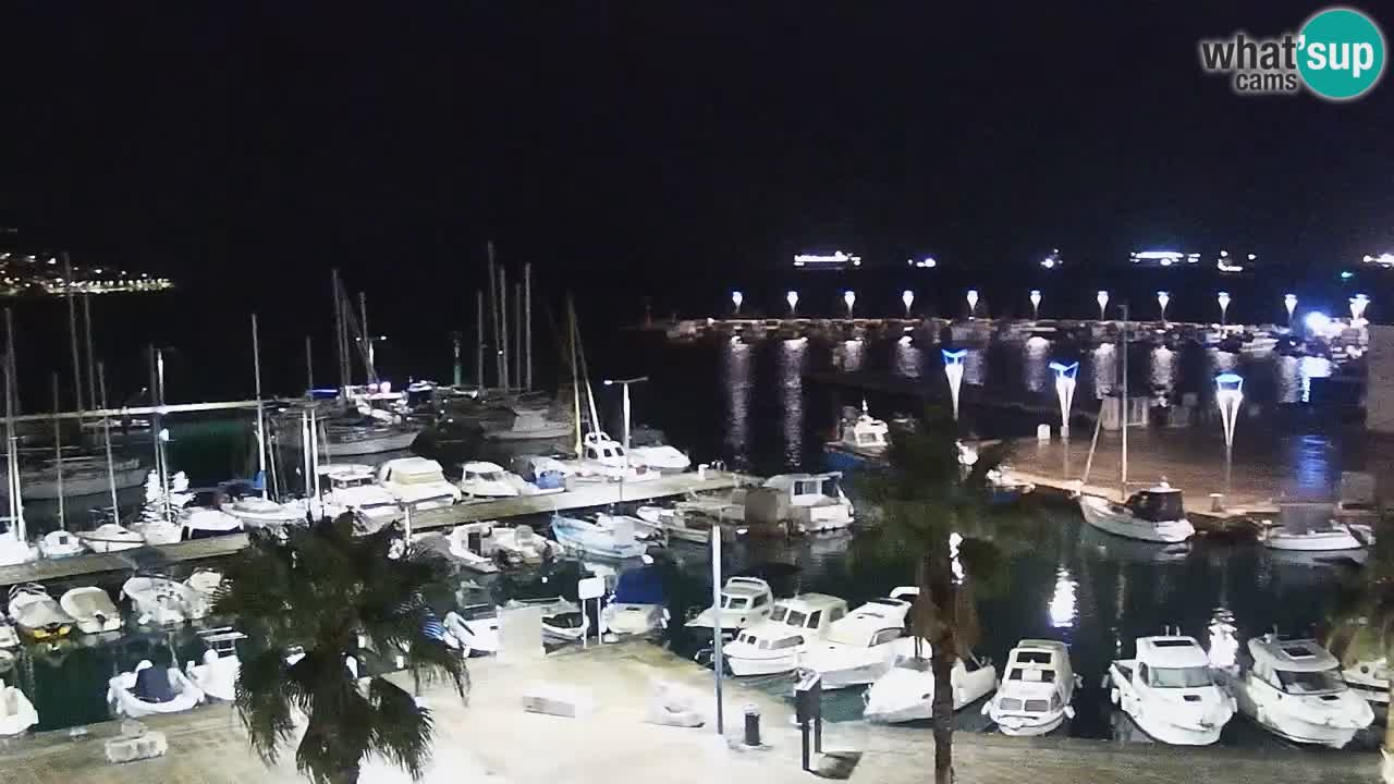 Camera en vivo Koper – puerto deportivo y paseo marítimo desde el Hotel Grand Koper
