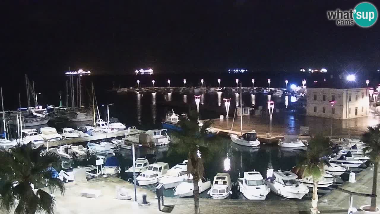 Webcam Koper – Panorama of the marina and promenade from the Grand Hotel Koper