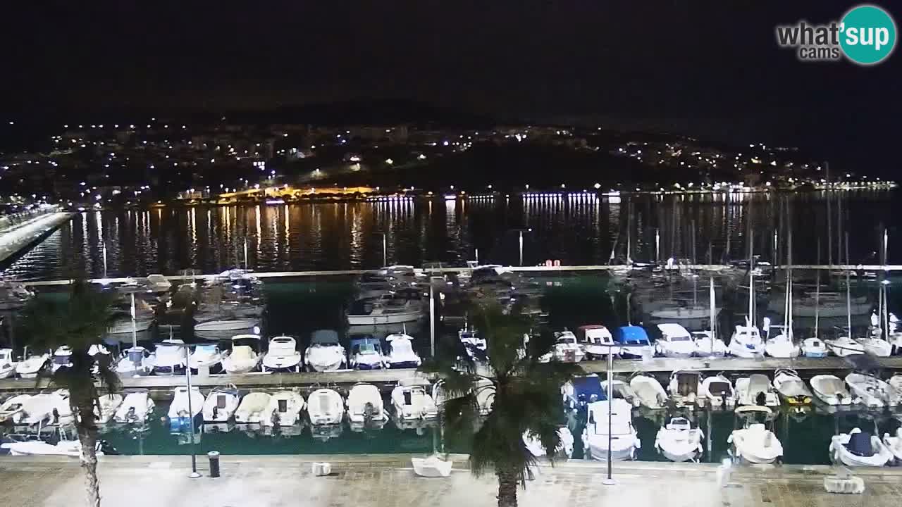 Webcam Koper – Panorama de la marina et de la promenade depuis le Grand Hotel Koper