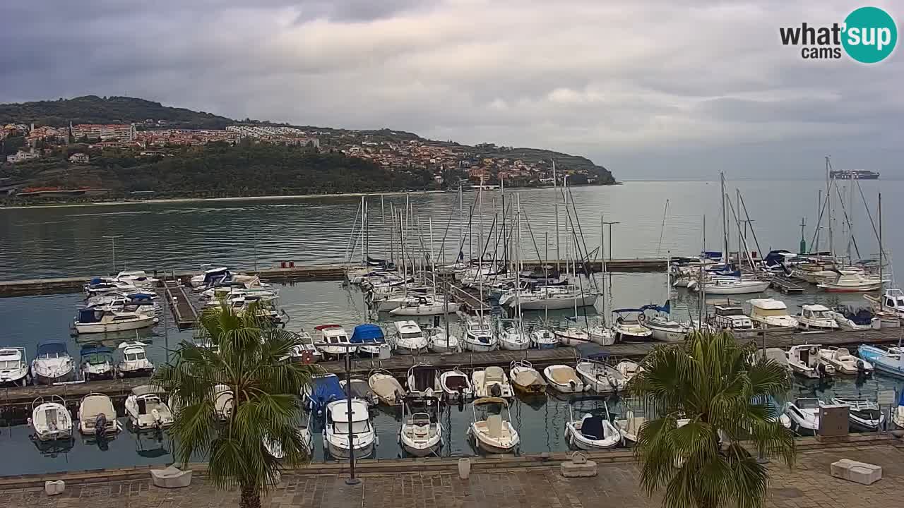 Camera en vivo Koper – puerto deportivo y paseo marítimo desde el Hotel Grand Koper