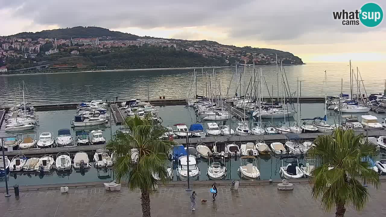 Spletna kamera Koper – Panorama na marino in promenado s Hotela Grand Koper
