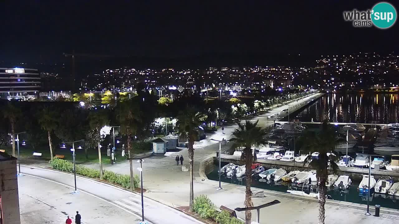 Webcam Koper – Panorama of the marina and promenade from the Grand Hotel Koper