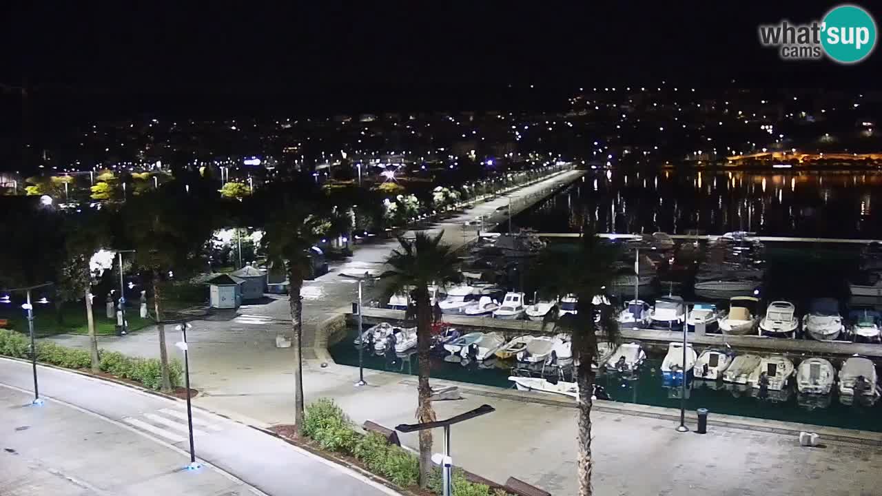 Webcam Koper – Panorama of the marina and promenade from the Grand Hotel Koper