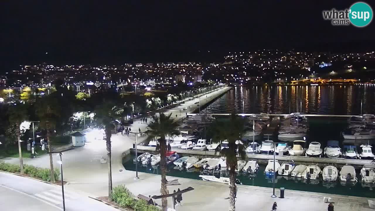 Webcam Koper – Panorama of the marina and promenade from the Grand Hotel Koper
