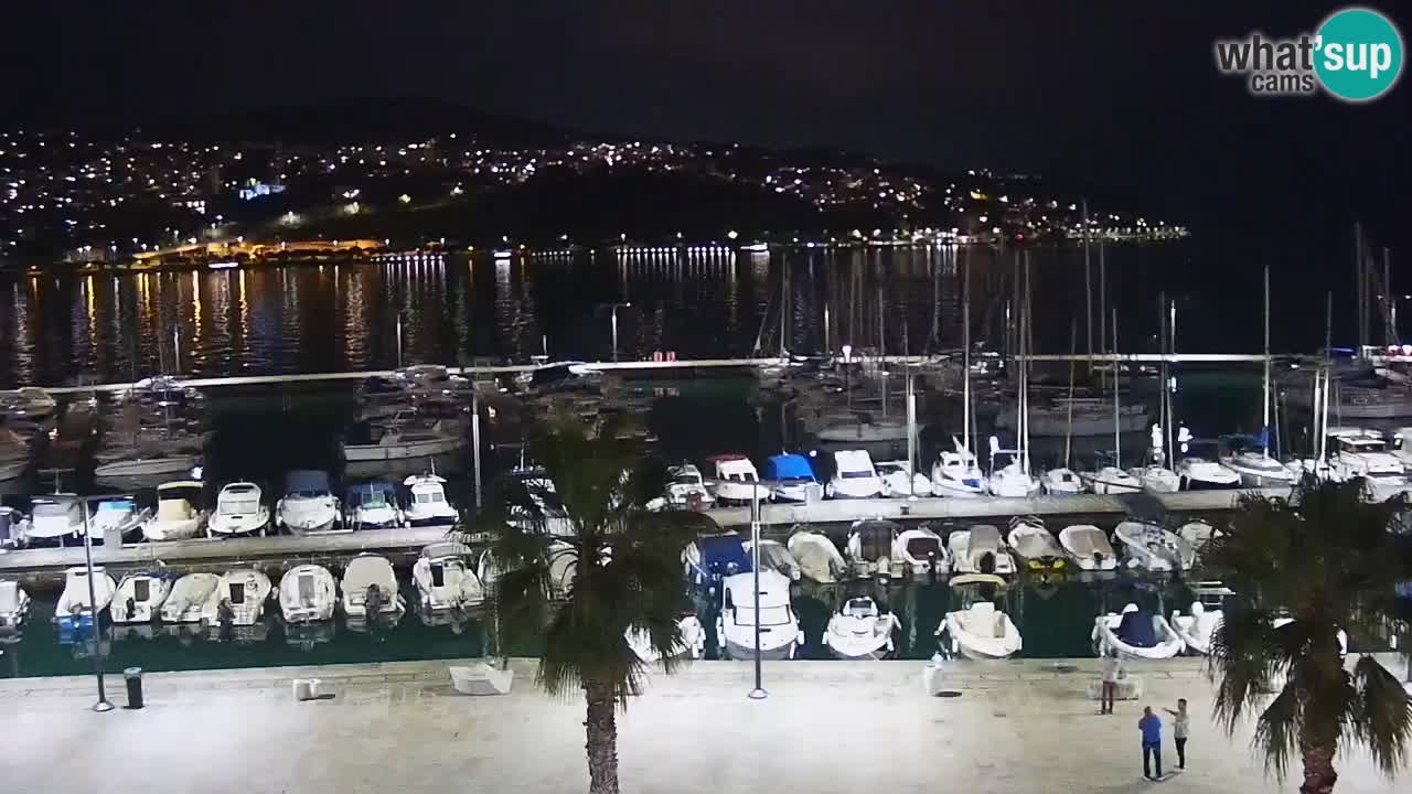 Webcam Koper – Panorama of the marina and promenade from the Grand Hotel Koper