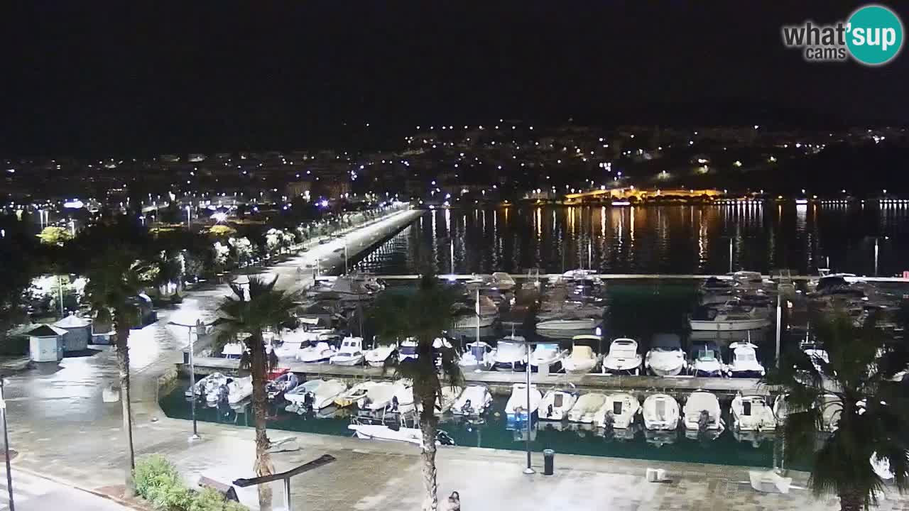 Webcam Koper – Panorama of the marina and promenade from the Grand Hotel Koper