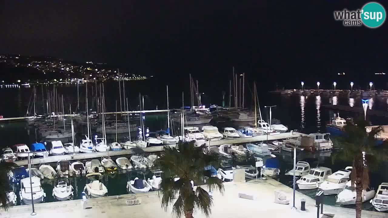 Webcam Koper – Panorama of the marina and promenade from the Grand Hotel Koper