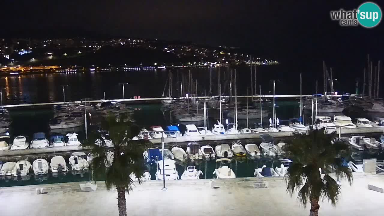 Webcam Koper – Panorama de la marina et de la promenade depuis le Grand Hotel Koper