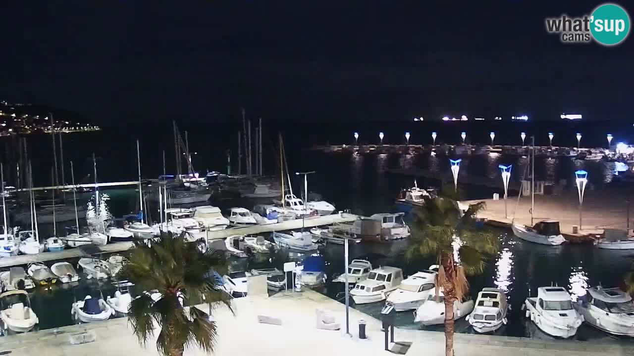 Webcam Koper – Panorama of the marina and promenade from the Grand Hotel Koper