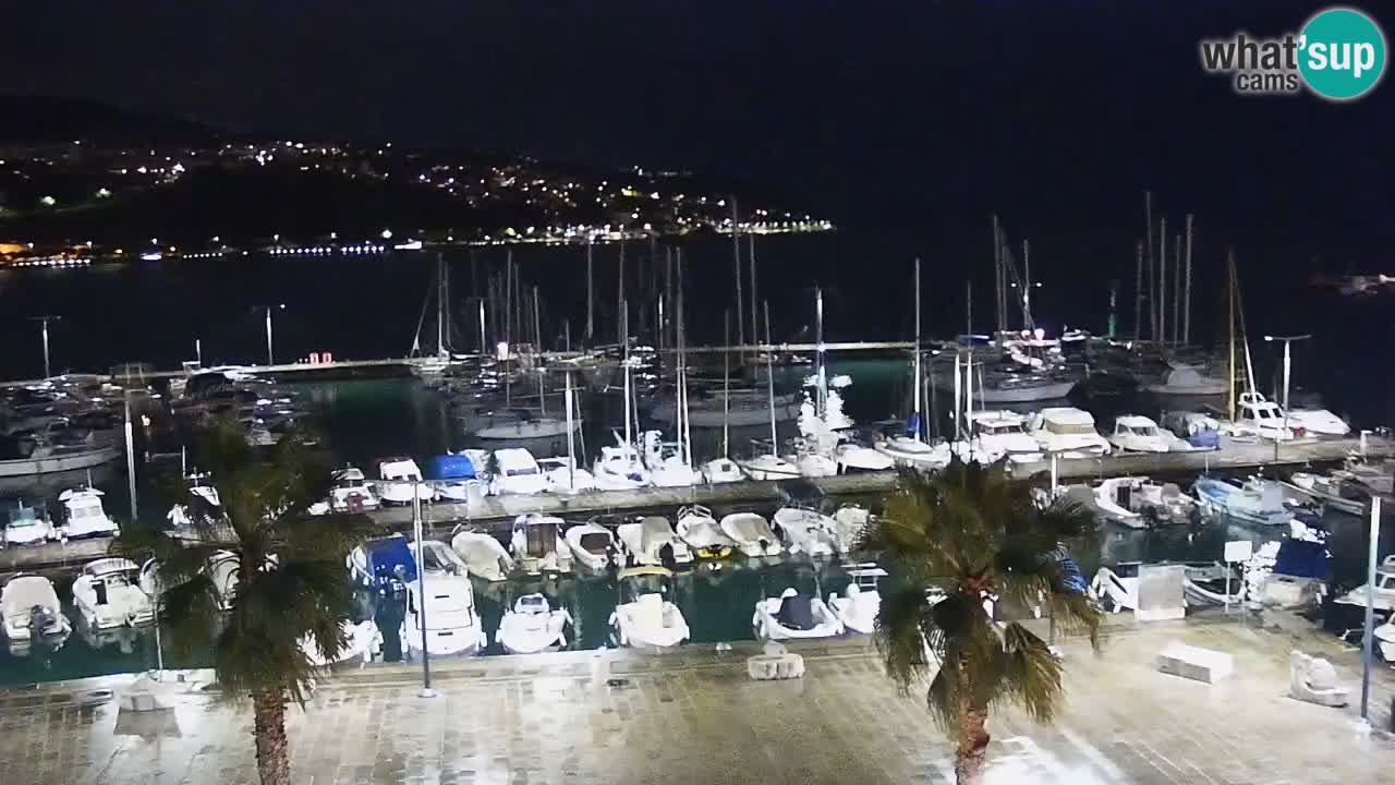 Webcam Koper – Panorama de la marina et de la promenade depuis le Grand Hotel Koper