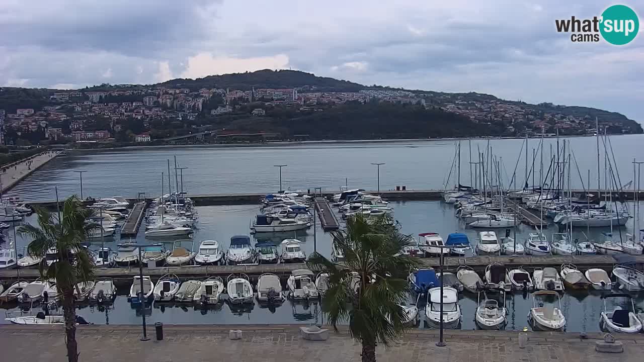 Webcam Koper – Panorama de la marina et de la promenade depuis le Grand Hotel Koper