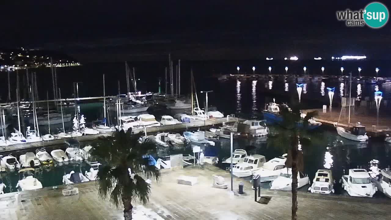 Webcam Koper – Panorama de la marina et de la promenade depuis le Grand Hotel Koper