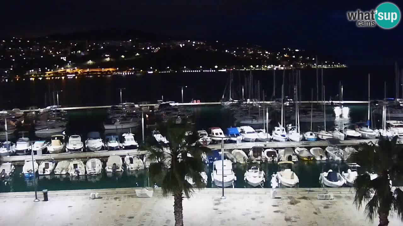 Webcam Koper – Panorama of the marina and promenade from the Grand Hotel Koper