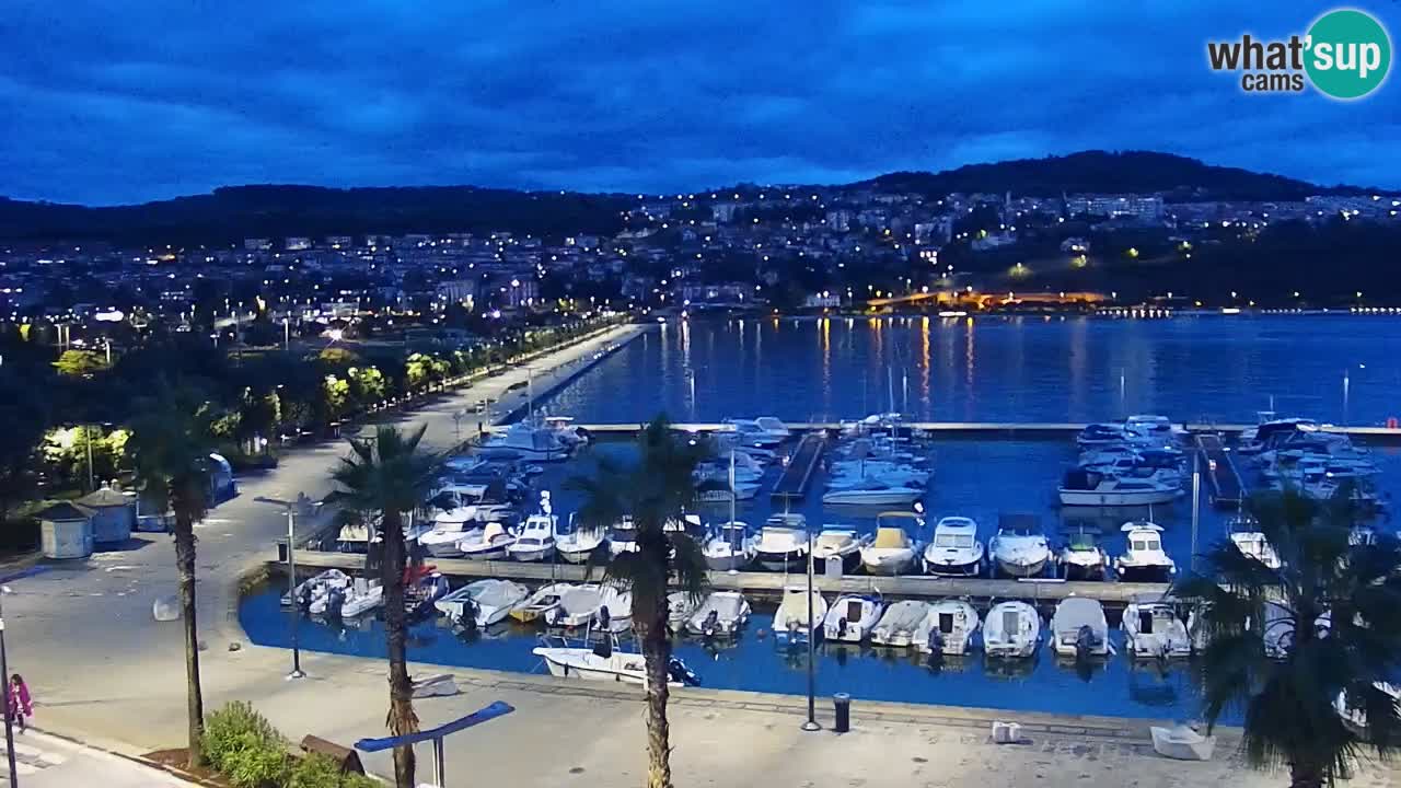 Webcam Koper – Panorama de la marina et de la promenade depuis le Grand Hotel Koper