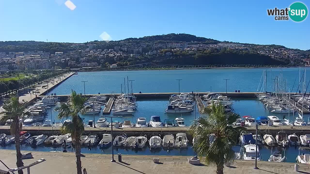 Spletna kamera Koper – Panorama na marino in promenado s Hotela Grand Koper