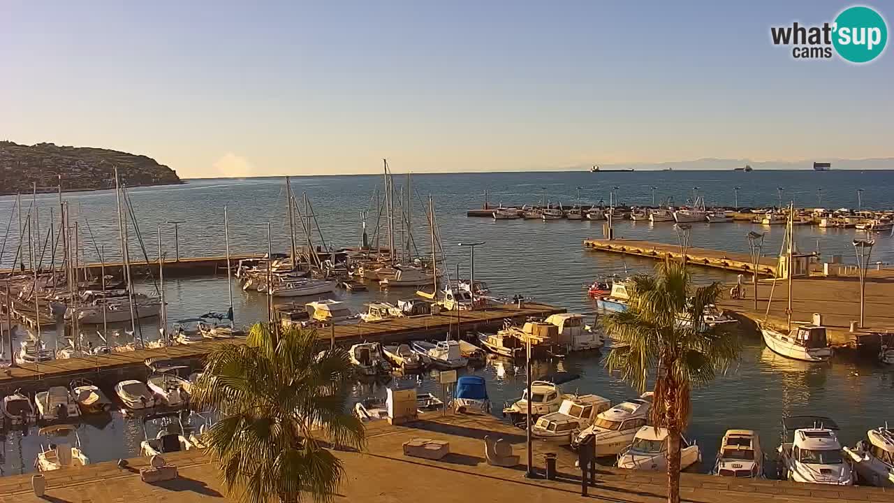 Camera en vivo Koper – puerto deportivo y paseo marítimo desde el Hotel Grand Koper