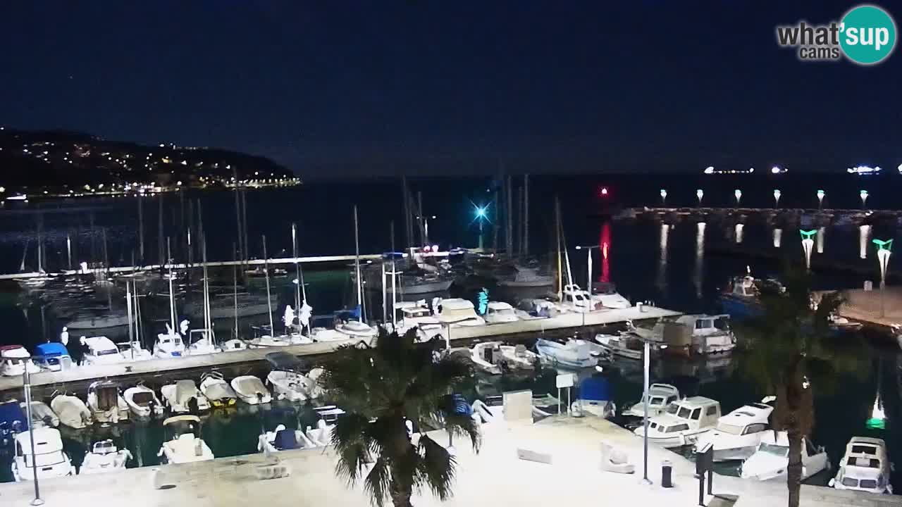 Camera en vivo Koper – puerto deportivo y paseo marítimo desde el Hotel Grand Koper