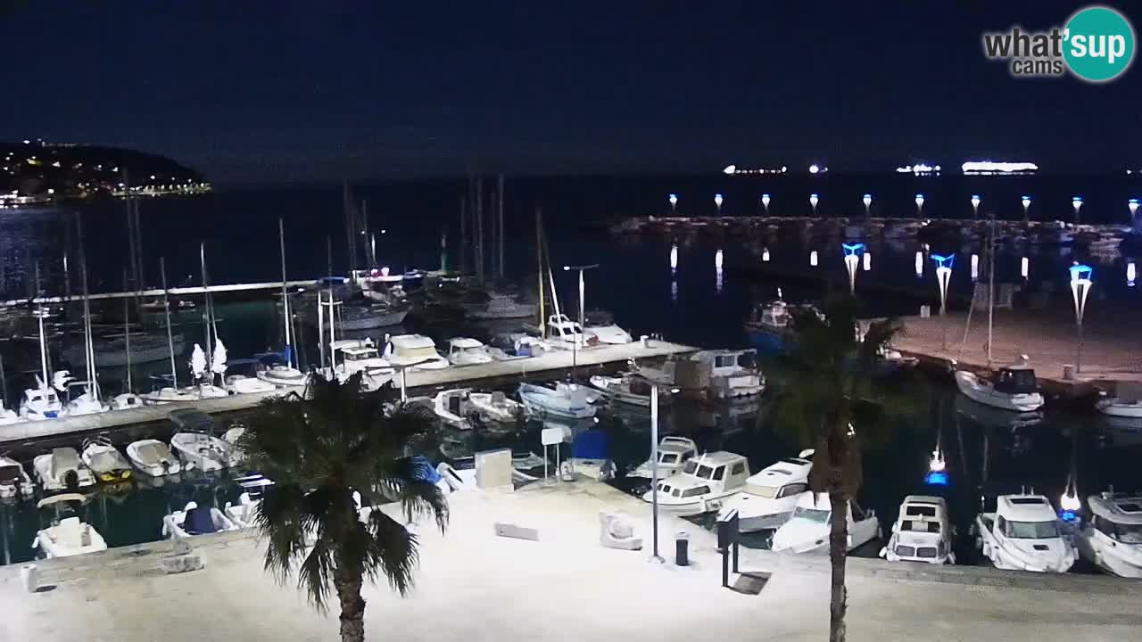 Webcam Koper – Panorama de la marina et de la promenade depuis le Grand Hotel Koper
