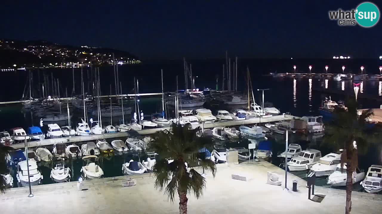 Webcam Koper – Panorama de la marina et de la promenade depuis le Grand Hotel Koper
