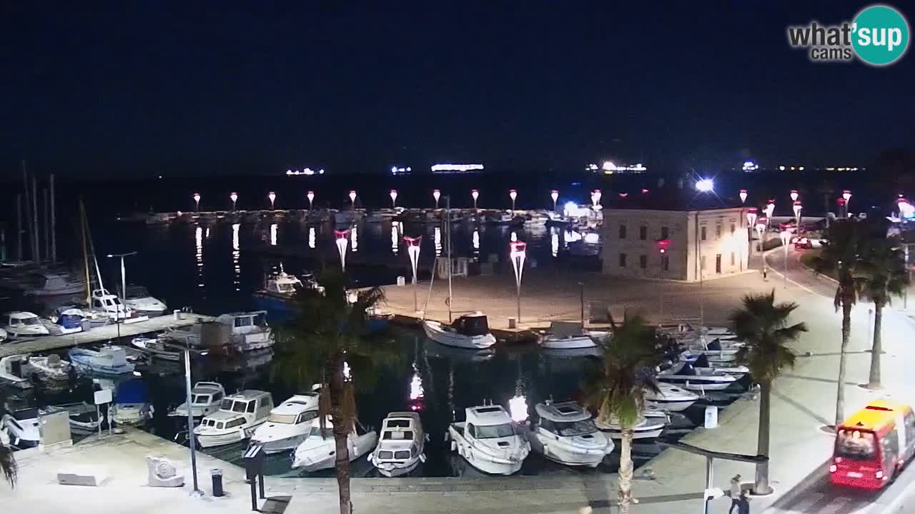 Webcam Koper – Panorama of the marina and promenade from the Grand Hotel Koper