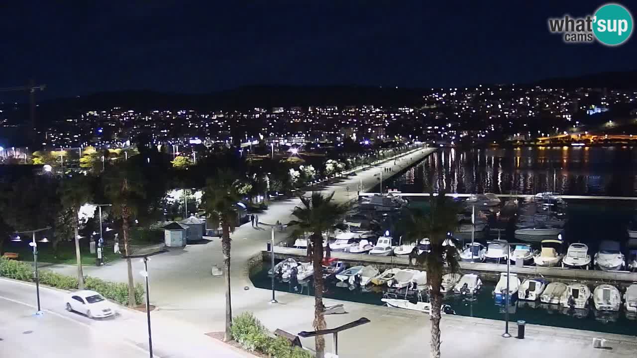 Webcam Koper – Panorama of the marina and promenade from the Grand Hotel Koper