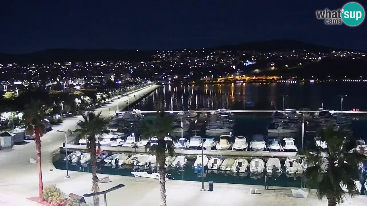 Webcam Koper – Panorama of the marina and promenade from the Grand Hotel Koper