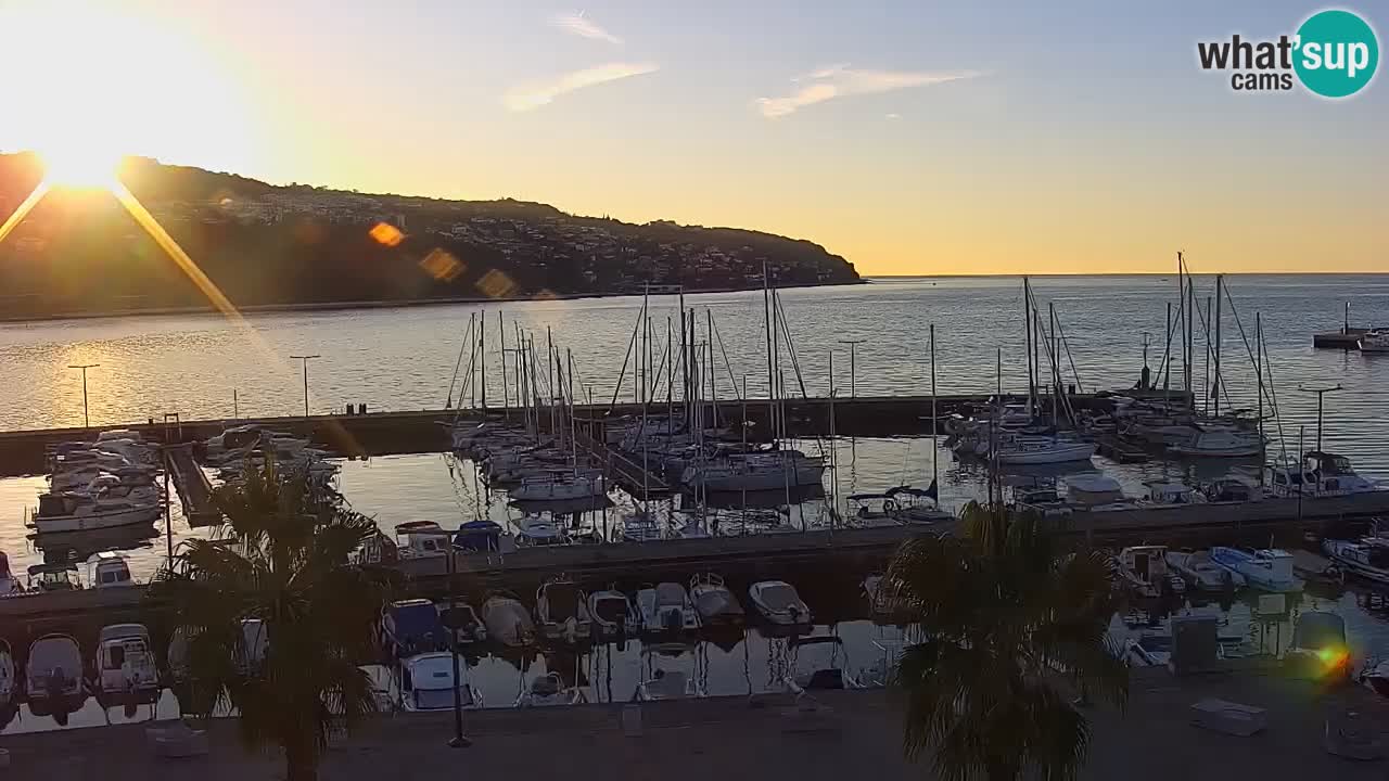 Spletna kamera Koper – Panorama na marino in promenado s Hotela Grand Koper