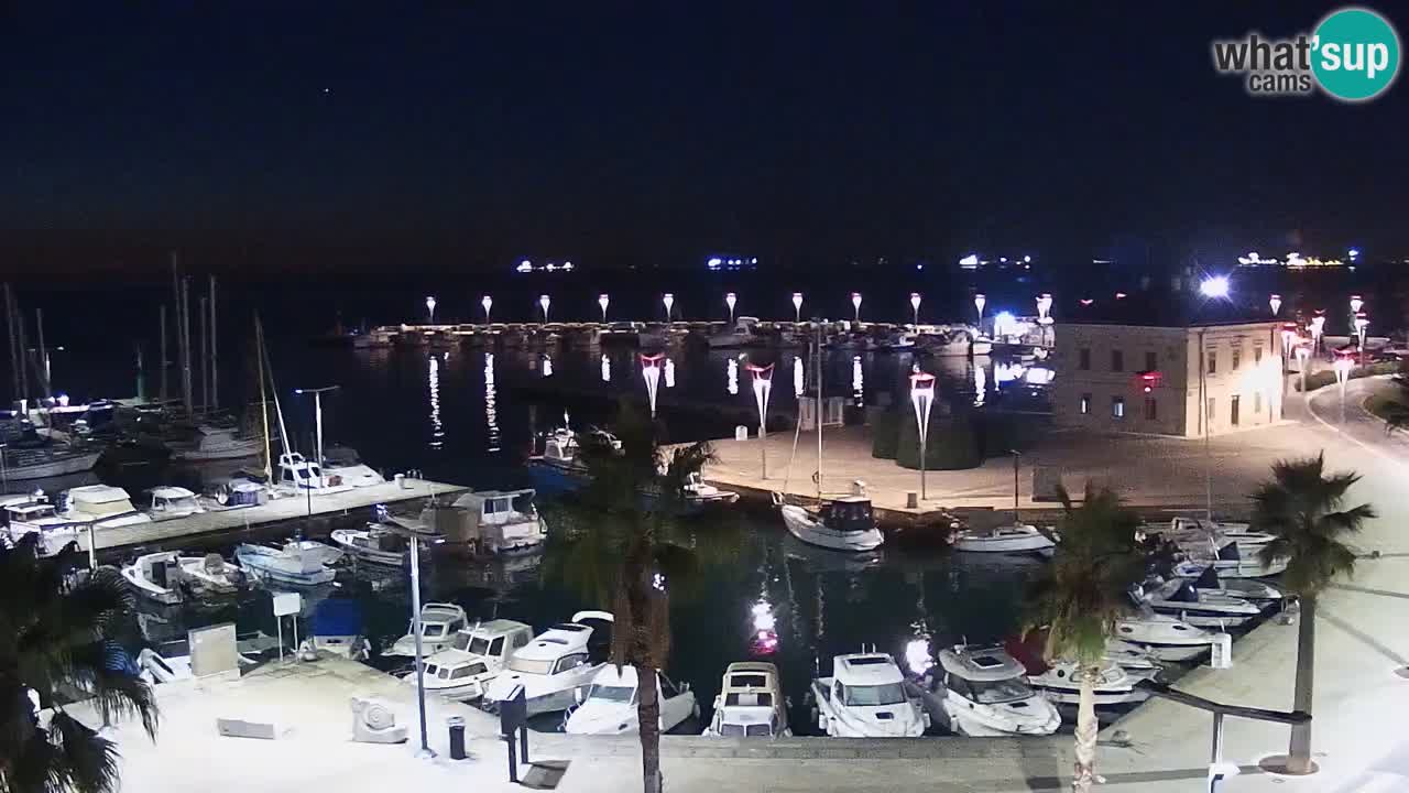 Webcam Koper – Panorama of the marina and promenade from the Grand Hotel Koper