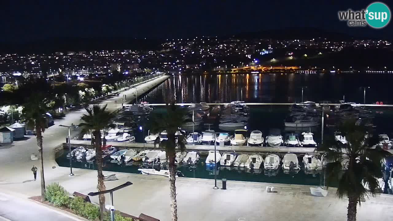 Webcam Koper – Panorama of the marina and promenade from the Grand Hotel Koper