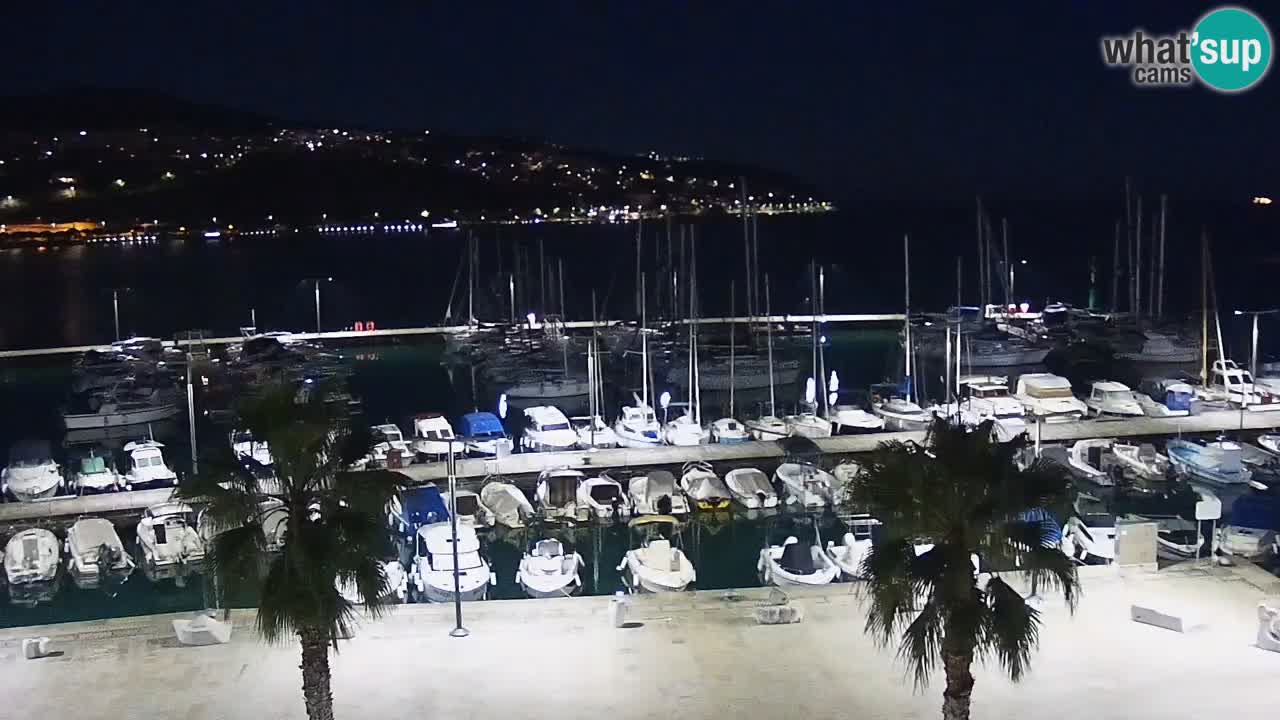 Webcam Koper – Panorama of the marina and promenade from the Grand Hotel Koper