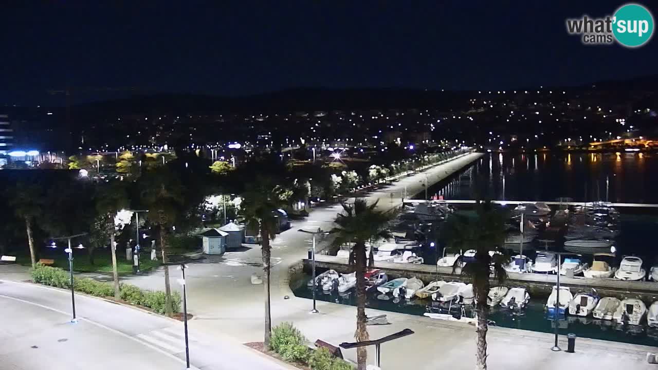 Webcam Koper – Panorama de la marina et de la promenade depuis le Grand Hotel Koper