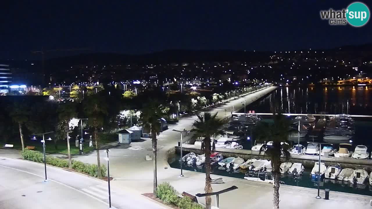 Webcam Koper – Panorama of the marina and promenade from the Grand Hotel Koper