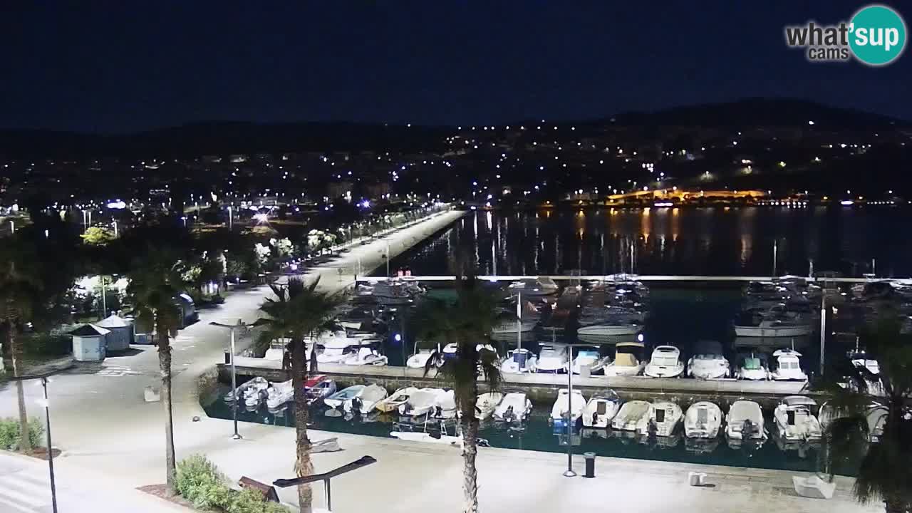 Webcam Koper – Panorama de la marina et de la promenade depuis le Grand Hotel Koper