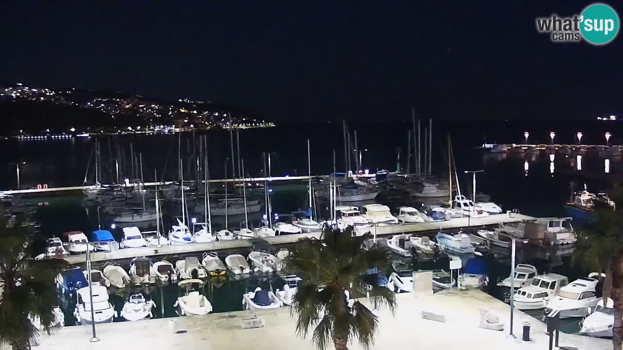 Camera en vivo Koper – puerto deportivo y paseo marítimo desde el Hotel Grand Koper