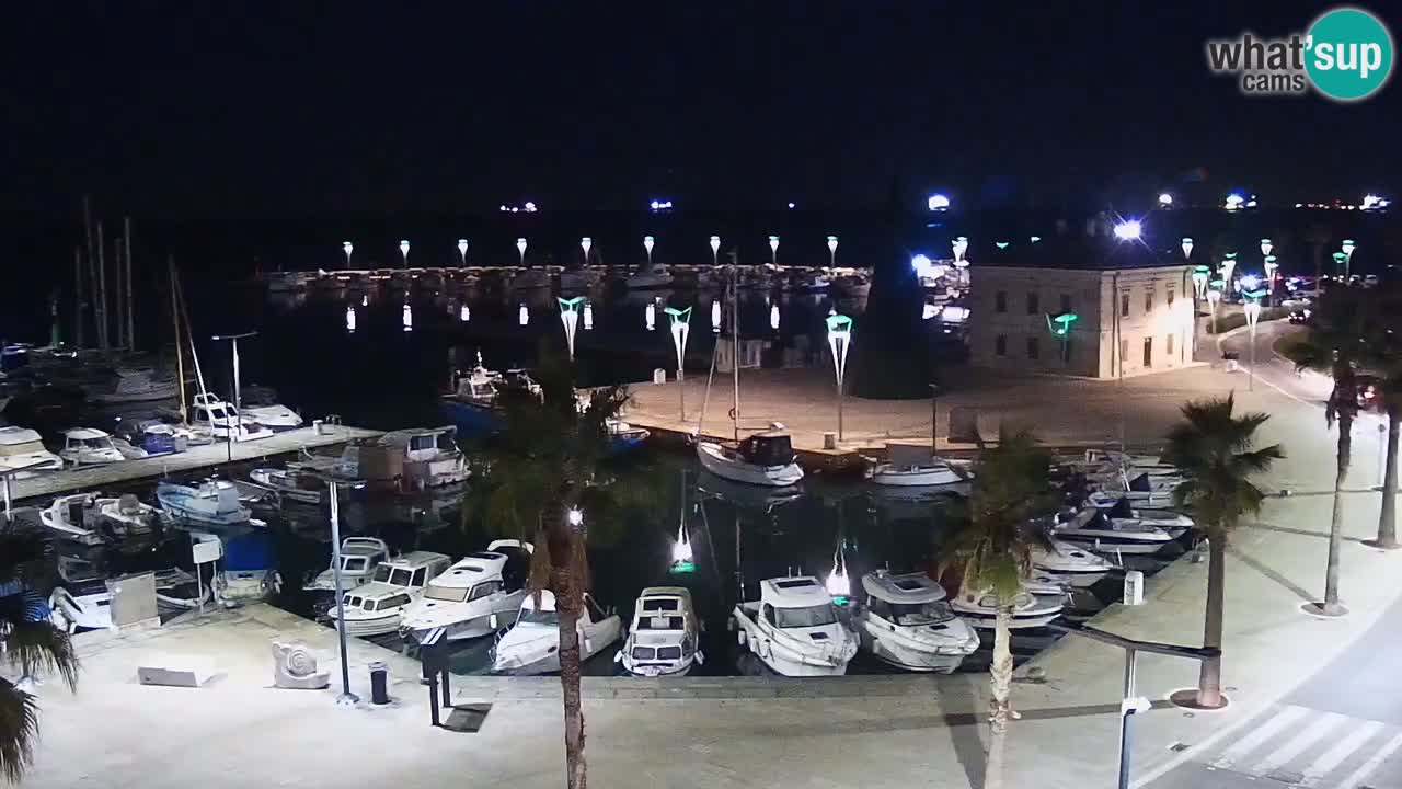 Webcam Koper – Panorama de la marina et de la promenade depuis le Grand Hotel Koper