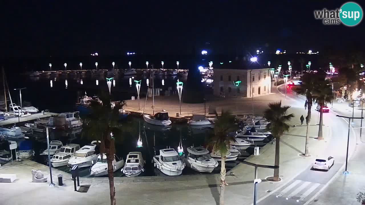 Camera en vivo Koper – puerto deportivo y paseo marítimo desde el Hotel Grand Koper