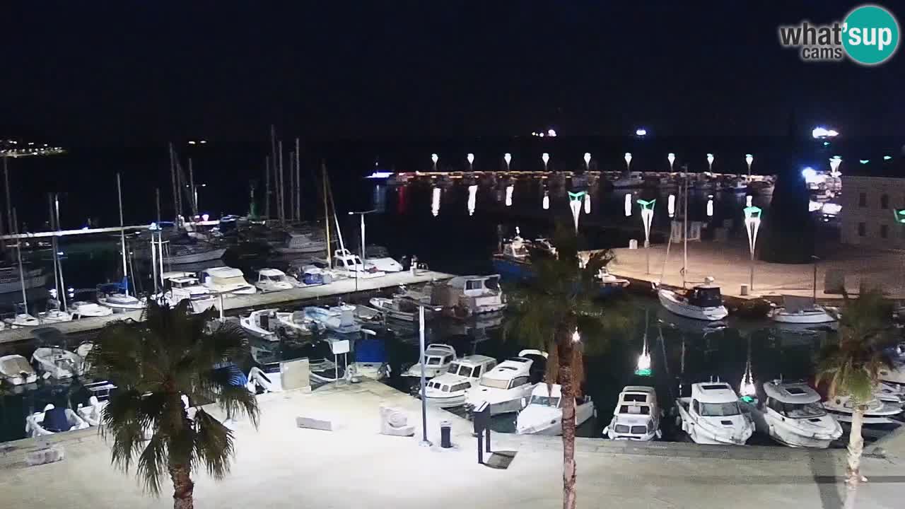 Spletna kamera Koper – Panorama na marino in promenado s Hotela Grand Koper