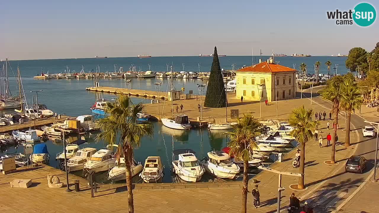 Spletna kamera Koper – Panorama na marino in promenado s Hotela Grand Koper