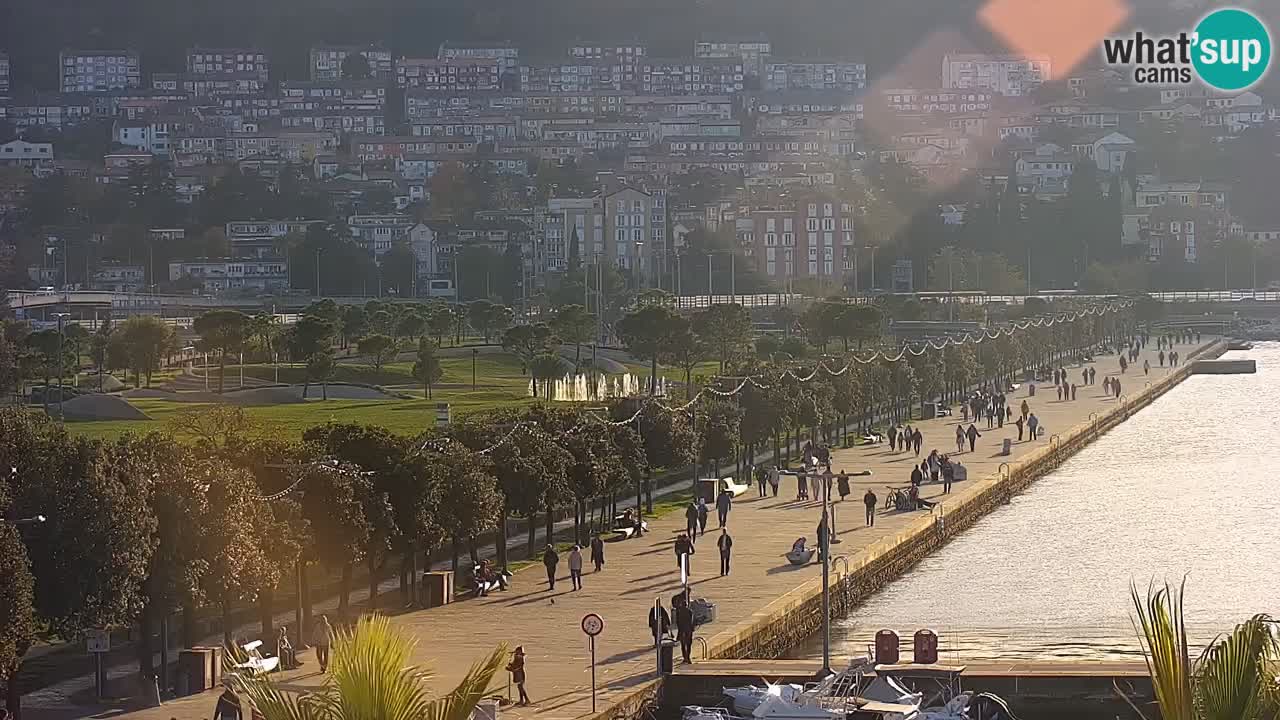 Webcam Koper – Panorama of the marina and promenade from the Grand Hotel Koper