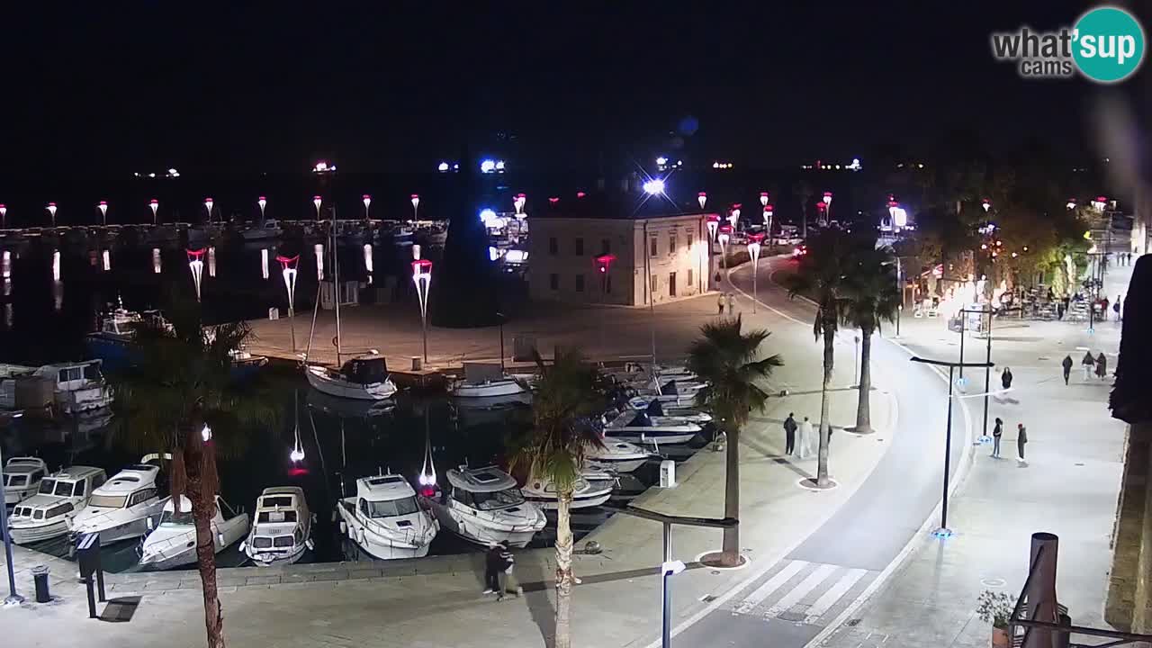 Camera en vivo Koper – puerto deportivo y paseo marítimo desde el Hotel Grand Koper