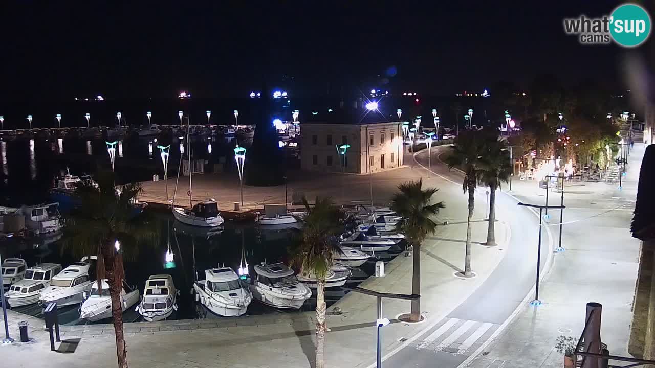 Webcam Koper – Panorama of the marina and promenade from the Grand Hotel Koper